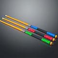 Colorful Handle Cleaning Rods For Household Use With Non Slip Grip Design