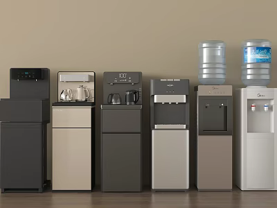 Modern Water Dispensers For Home Use With Various Colors And Designs 3d model