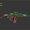 Modern Tactical Assault Rifle With Optical Sight Tactical Attachments And Metallic Finish Design