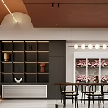 Modern Retail Boutique Interior With Display Shelves Wooden Counter And Green Plants