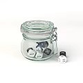 Ornament Decoration Set With Multiple Glass Jars And Colorful Small Accessories For Home Decor