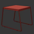 Two Industrial Style Modern Stools With Wooden Top And Black Metal Frame