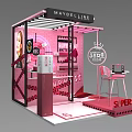 Maybelline Exhibition Booth Display Shelves With Superstar Matte Lipstick And Pink Theme Interior Design