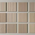 Stylish Wall Panels With Various Vertical Strip Designs In Different Wood Tones For Interior Decoration