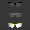 Three Pairs of Stylish Sunglasses with Different Color Frames and Dark Tinted Lenses
