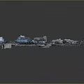 Detailed 3D Urban City Model With Buildings Streets And Green Spaces