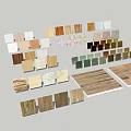 Various Floor Material Samples Including Tiles Wooden Flooring And Colorful Texture Options