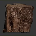 Rustic Wooden Stone Stump Decor Piece With Natural Rough Texture Design