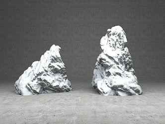 Modern Stone Winter Rock Stone 3d model