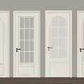 White Interior Hinged Doors Featuring Glass Panes Golden Handles And Modern Sleek Design