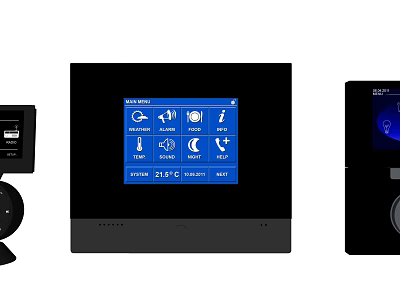 Public Facilities Smart Control Panels with Temperature Humidity and Lighting Management 3d model