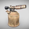 Antique Brass Blowtorch Tool With Metal Nozzle Handle And Tank Design