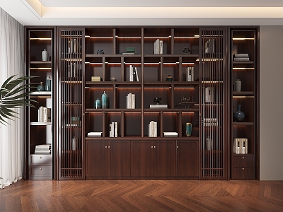 New Chinese Bookcase 3d model