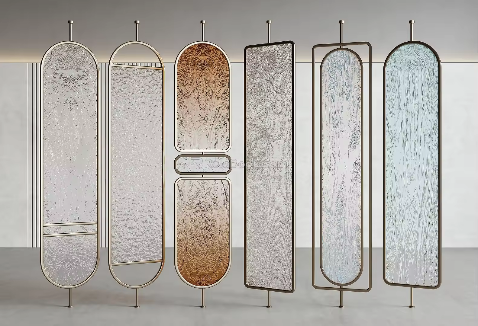Modern Screen Partition Glass Screen Partition Glass Screen Glass Partition 3d model