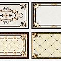 European-style ceramic tile classical floor mosaic 3d model