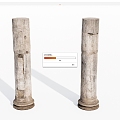 modern column stone column 3d model