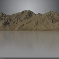 Detailed Mountainous Terrain Model Showcasing Rugged Texture And Natural Elevation Features