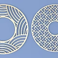 Metal Engraved Pane Border Pattern Lattice Traditional Pattern 3d model