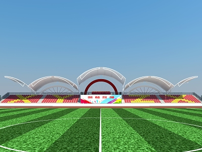 football stadium stands 3d model