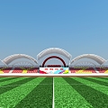 football stadium stands 3d model