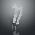 Fashionable White Feather Hair Clips With Elegant Plume Design For Hair Styling