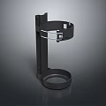 Black Metal Cup Holder With Simple Modern Design For Home Daily Use