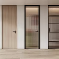 Modern swing door single door 3d model