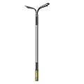 Public Facility Modern Street Light With Metal Pole Decorative Golden Accent And Illuminated Top