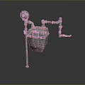 Rustic Vintage Metal Household Container Featuring Pipes And Valves Design