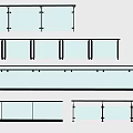 Modern Glass Railings With Various Design Styles And Structural Details 3d model