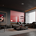 modern living room 3d model