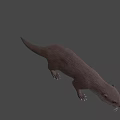 Realistic Brown Otter 3D Model With Detailed Fur And Natural Posture