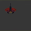Mechanical Mythical Creature With Red Blue Wings Spiked Head And Golden Gear