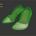 Light Beige Woven Slingback Shoes With Pointed Toe And Slim Heel Design