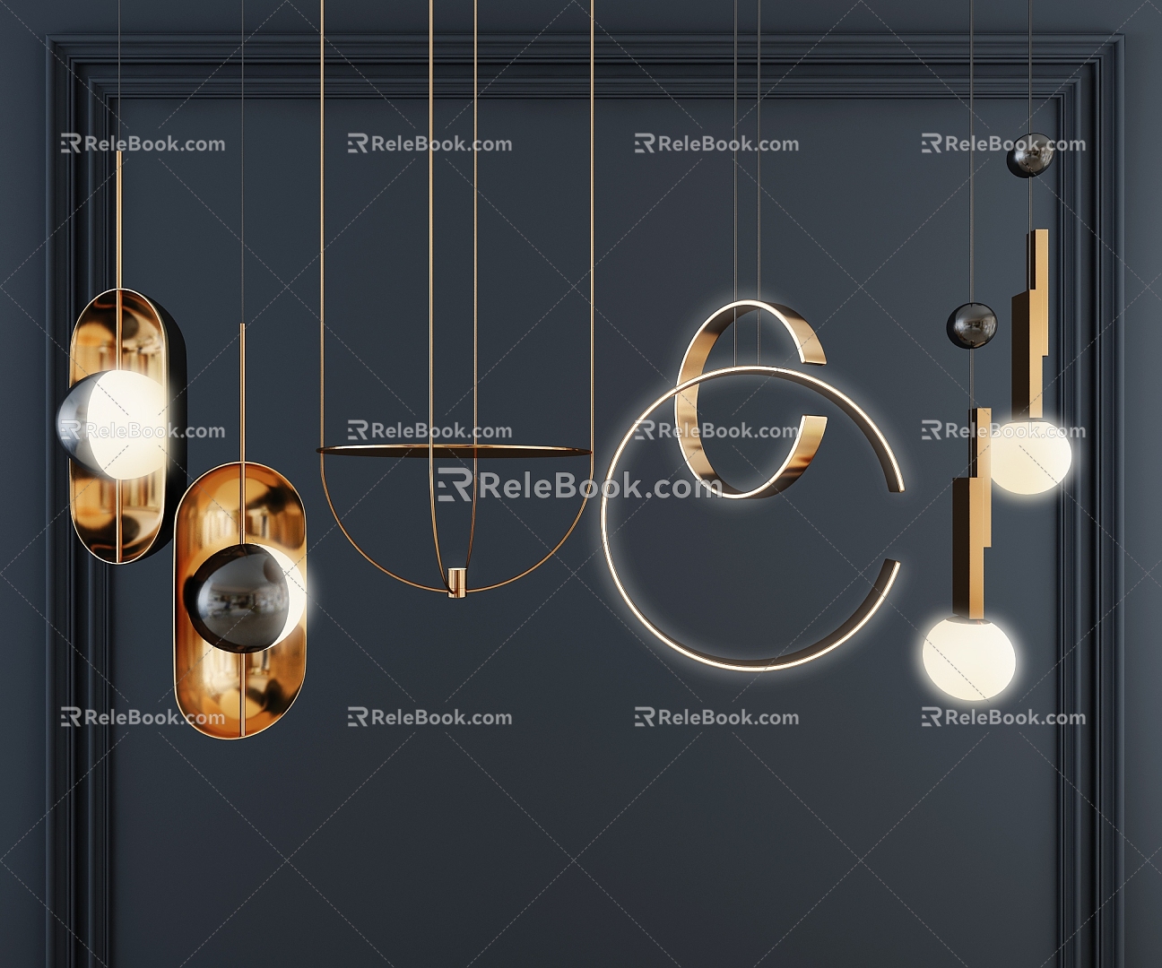 Modern chandelier 3d model