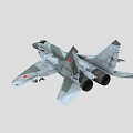 Military Fighter Jet With Camouflage Paint Twin Engine Cockpit Missiles And Russian Red Star Insignia