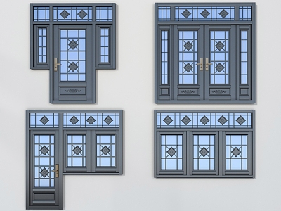 Modern Window Door and Window Combination Carved Doors and Windows Chinese Doors and Windows Ancient Doors and Windows model