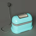 Light Blue Modern Kitchen Toaster Appliance With Compact Design And Power Cord