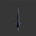 Sailfish With Deep Blue Dorsal Fin And Silver White Body On Dark Background With Reflection 3d model