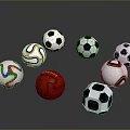 Assorted Colorful Soccer Balls And Cricket Ball With Diverse Patterns For Daily Use