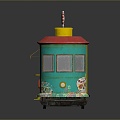 vintage train steam train train carriage locomotive head steam car carriage train modern vehicle 3d model