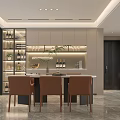 Modern Living And Dining Area Interior With Beige Sofas Black Coffee Table And Decorative Painting