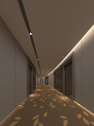 0713 Hotel Corridor 1 3d model