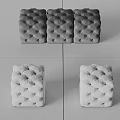 POLIFORM Sofa Stool Fabric Stool 3d model