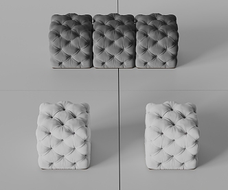 POLIFORM Sofa Stool Fabric Stool 3d model