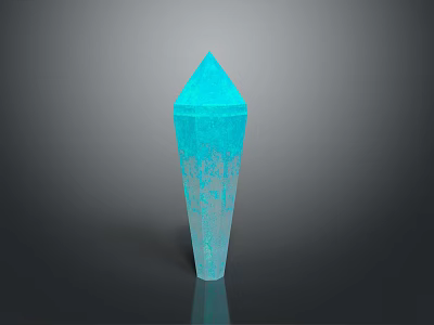 Stone And Wood Decorative Sculpture With Pointed Top And Textured Surface 3d model