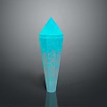 Stone And Wood Decorative Sculpture With Pointed Top And Textured Surface