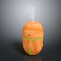 Wooden Oval Aromatherapy Diffuser With Mist Emitting And Green Indicator Light