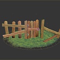 Fence Gate Fence Wall Defense Wall Wooden Fence Fence Iron Fence Floriculture Fence Iron Fence Railing 3d model