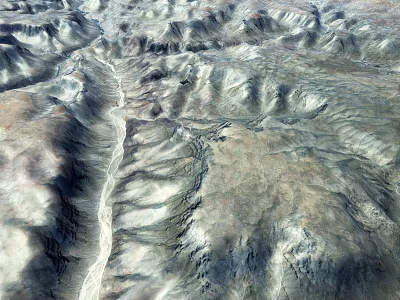 Modern Mountain Real Valley Mountain 3d model